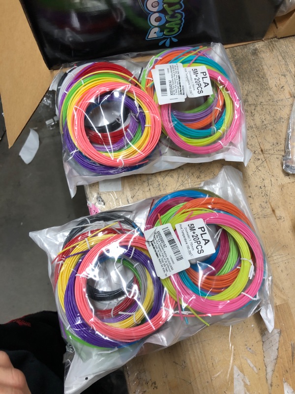 Photo 2 of 3D Pen PLA Filament Refills,MUXIGUANG 1.75mm PLA Filament Pack of 20 Colors Each Color 16 Feet, Total 320 Feet, Create Professional Safety Refill for Kids, for 3D Pens and 3D Printers
