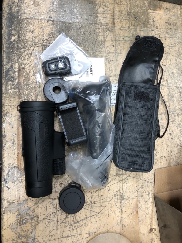 Photo 2 of *SEE NOTES** Emart 12x50 Monocular Telescope with Wireless Remote, High Power BAK4 Prism Monocular with Tripod & Phone Holder HD Waterproof 