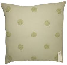 Photo 1 of Always First Olive Green Sherpa Textured Polka Dot Throw Pillow 14" x 14" BR9