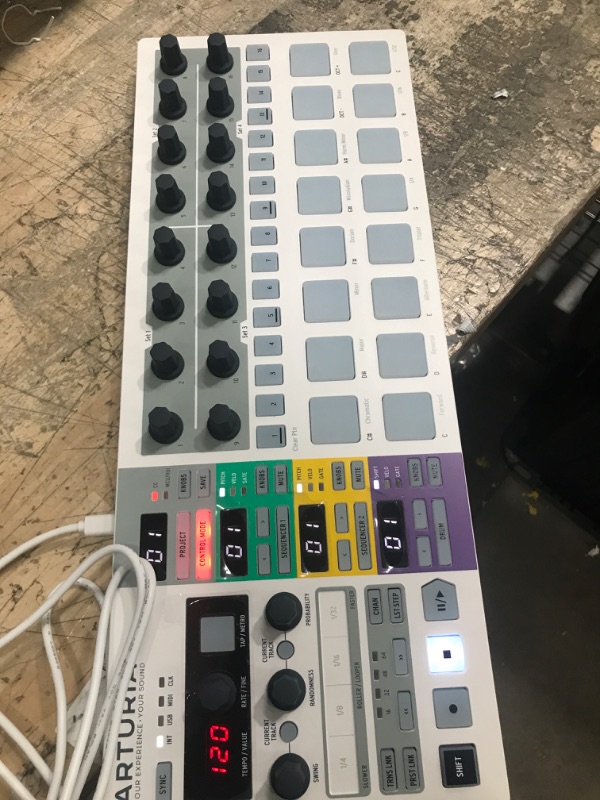 Photo 2 of Arturia BeatStep Pro Controller and Sequencer — Aftertouch, Velocity Sensitive, With 2 Independent Melodic Sequencers, Drum Sequencer, 16 Drum Pads, MIDI/CV/Gate I/O and Music Production Software