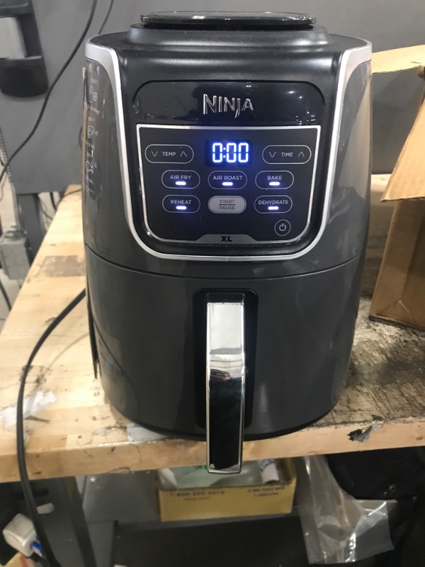 Photo 2 of Ninja AF150AMZ Air Fryer XL, 5.5 Qt. Capacity that can Air Fry, Air Roast, Bake, Reheat & Dehydrate, with Dishwasher Safe, Nonstick Basket & Crisper Plate and a Chef-Inspired Recipe Guide, Grey