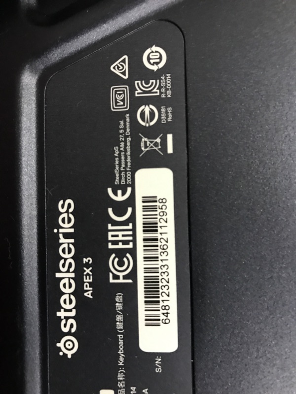 Photo 3 of SteelSeries Apex 3 RGB Gaming Keyboard – 10-Zone RGB Illumination – IP32 Water Resistant – Premium Magnetic Wrist Rest (Whisper Quiet Gaming Switch)