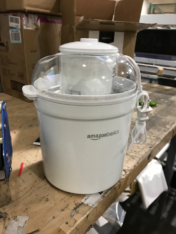 Photo 2 of Amazon Basics 1.5 Quart Automatic Homemade Ice Cream Maker