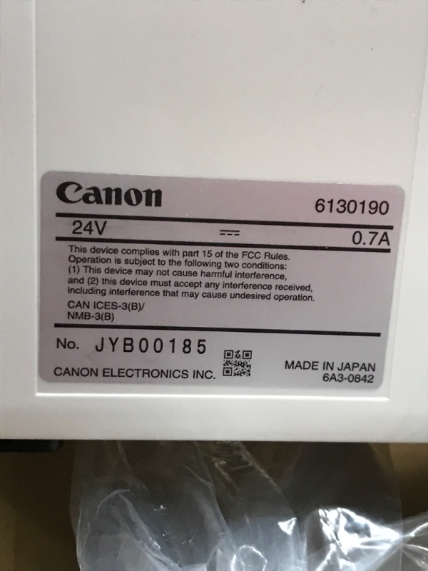 Photo 4 of Canon imageFORMULA R40 Receipt Edition Office Document Scanner