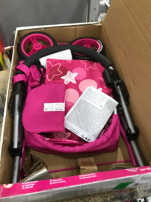 Photo 2 of Bayer Design Dolls Pram Cosy in Pink, with bicolored Frame