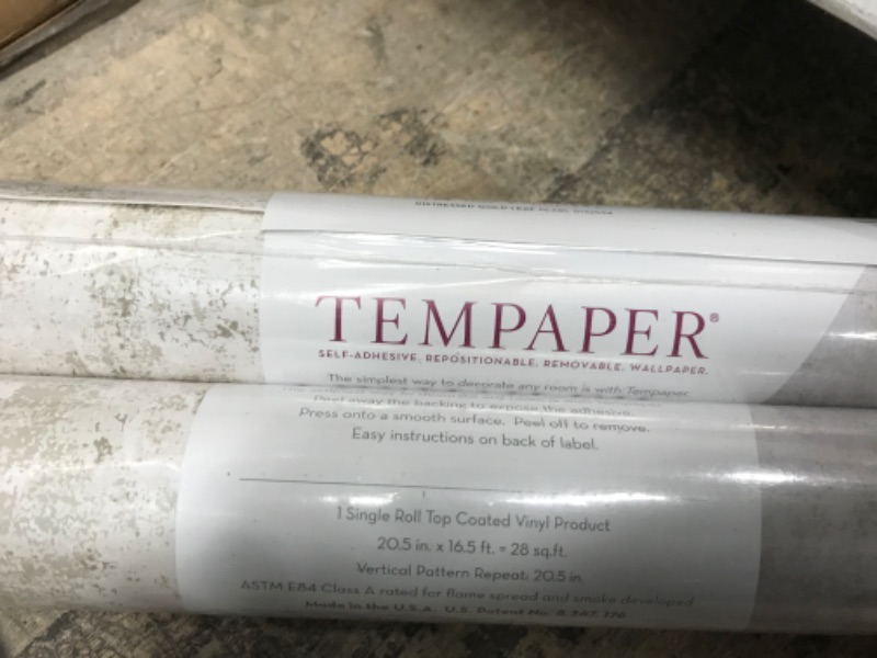 Photo 3 of **2 rolls**
Tempaper Pearl Distressed Gold Leaf Removable Peel and Stick Wallpaper, 20.5 in X 16.5 ft, Made in the USA