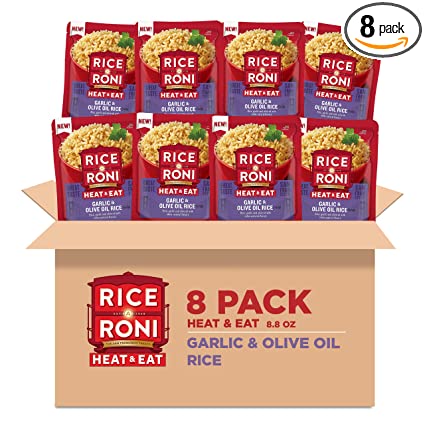 Photo 1 of *EXPIRED Oct 2022*
Rice A Roni Heat & Eat Rice, Garlic & Olive Oil, (8 Pack)8.8 oz
