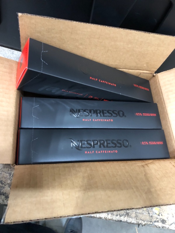 Photo 2 of *EXPIRE April 2023*
Nespresso Capsules VertuoLine, Half Caffeinato, Mild Roast Coffee, 10 Count (Pack of 3), Brews 7.8oz (VERTUOLINE ONLY)
