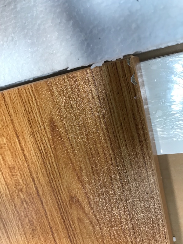 Photo 1 of **MINOR DAMAGE** Need Fold Wall Mounted Workbench Folding Wall Table Length 48" Width 20" Perfect Addition to Garage & Shed/Home Office/Laundry Room/Home Bar/Kitchen & Dining Room L47 1/4" * W20" Teak Color Desktop & Warm White Folding Brackets