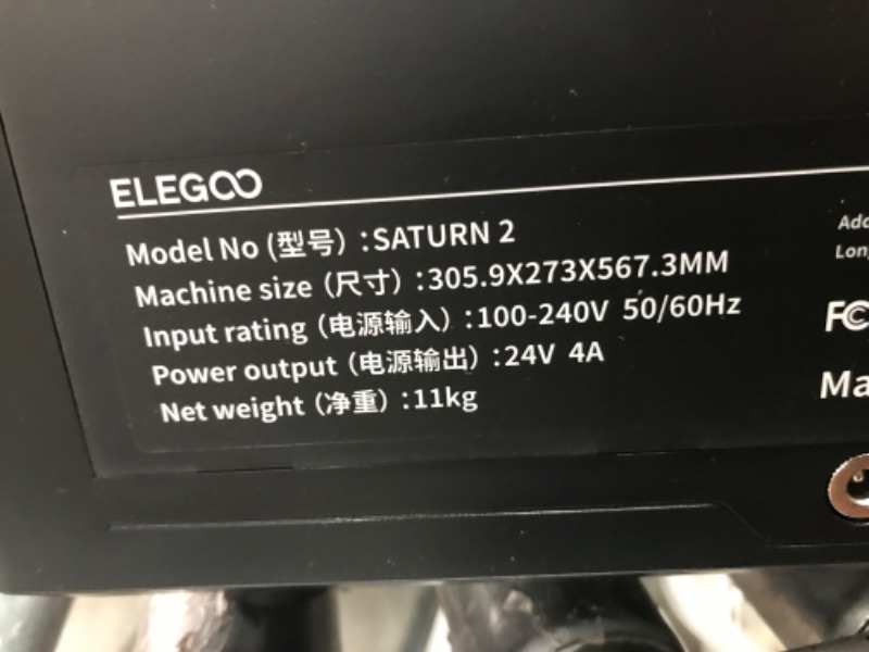 Photo 11 of ELEGOO Saturn 2 8K MSLA 3D Printer, UV Resin Photocuring Printer with 10-inch 8K Monochrome LCD, 8.62x4.84x9.84 Inch Larger Printing Size