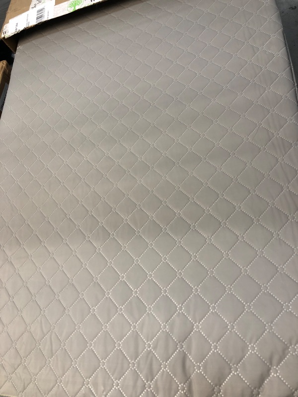 Photo 2 of Dream On Me Asheville 4” Firm Fiber Crib And Toddler Mattress | Waterproof | GreenGuard Gold Certified | Dual-Sided Mattress | Grey Embossed Cover | Lightweight Reversible Design