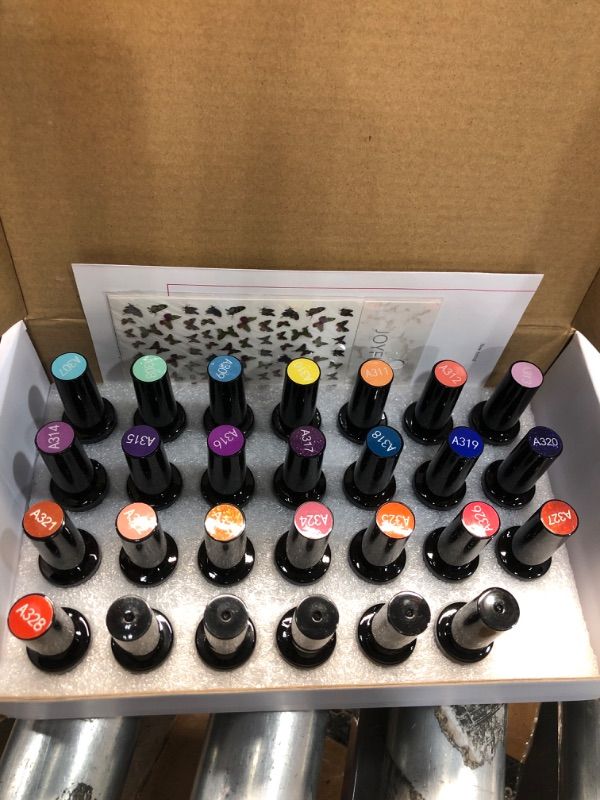 Photo 2 of ab gel Nail Polish,22 Pcs Color Fall Gel Nail Polish Set,Purple,Blue,Yellow,Red,Gold,Brown UV Gel Nail Polish,Base and Top Coat Gel Nail Polish