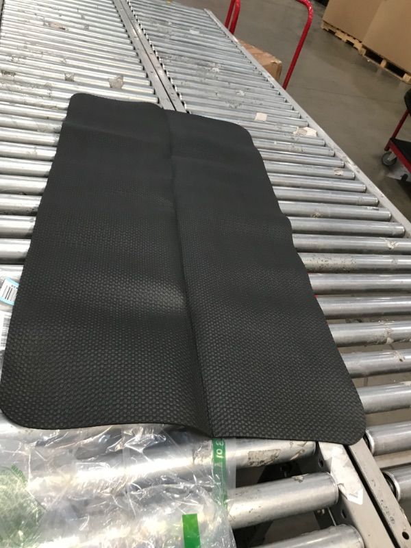 Photo 2 of 2 ft x 4 ft workout mat, thin, black with travel bag green