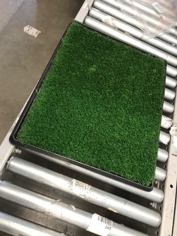 Photo 2 of **MINOR DAMAGE** PETMAKER Artificial Grass Puppy Pad for Dogs and Small Pets - 24x19-Inch Reusable 4-Layer Training Potty Pad with Tray - Dog Housebreaking Supplies, Medium
