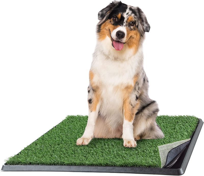 Photo 1 of **MINOR DAMAGE** PETMAKER Artificial Grass Puppy Pad for Dogs and Small Pets - 24x19-Inch Reusable 4-Layer Training Potty Pad with Tray - Dog Housebreaking Supplies, Medium
