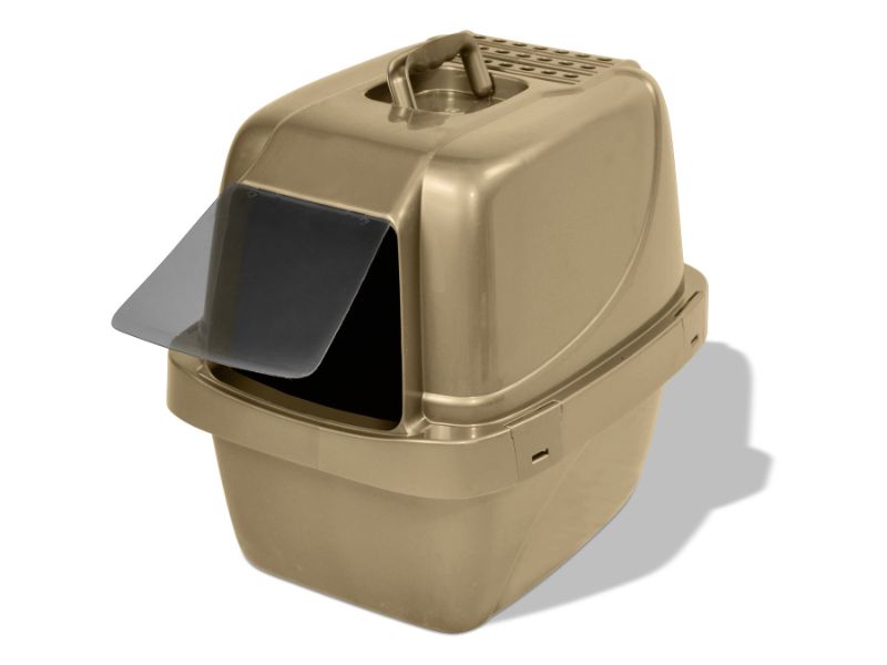 Photo 1 of *Used* Van Ness Pets Odor Control Large Enclosed Sifting Cat Pan with Odor Door, Hooded, Beige, CP66