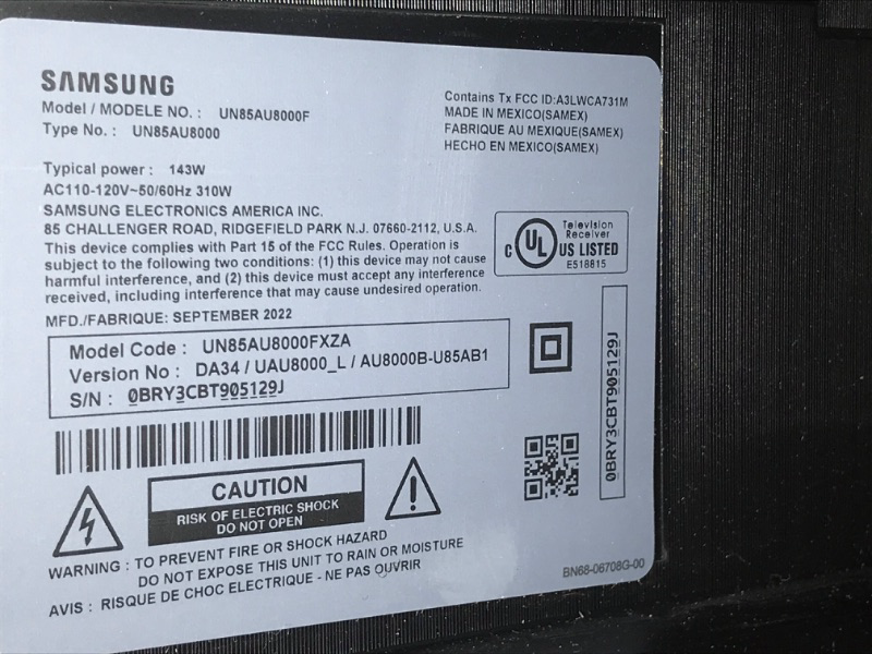 Photo 10 of SAMSUNG 85-Inch Class Crystal 4K UHD AU8000 Series HDR, 3 HDMI Ports, Motion Xcelerator, Tap View, PC on TV, Q Symphony, Smart TV with Alexa Built-In (UN85AU8000FXZA, 2021 Model)
