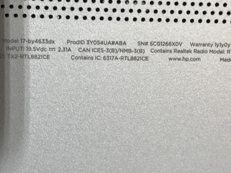 Photo 12 of HAS LOCKED ACCOUNT AND NEEDS SECURITY KEY TO UNLCOK
HP 17.3" Full HD (1920 x 1080) Laptop, Intel Core i5-1135G7, 8GB RAM, 256GB SSD, Windows 10 Home, Natural Silver (17-by4633dx)
