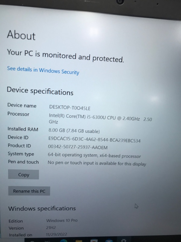 Photo 8 of NEEDS professional work (SEE NOTES)
Lenovo ThinkPad T470 14-inch HD with 2.4GHz Intel Core i5 (6th Gen) (8GB, 256GB SSD) Thunderbolt