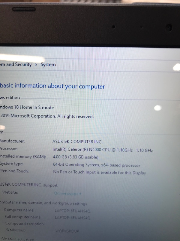 Photo 8 of ASUS VivoBook L203MA Ultra-Thin Laptop, 11.6in HD, Intel Celeron N4000 Processor (up to 2.6 GHz), 4GB RAM, 64GB eMMC, USB-C, Windows 10 in S Mode, L203MA-DS04 (Renewed)