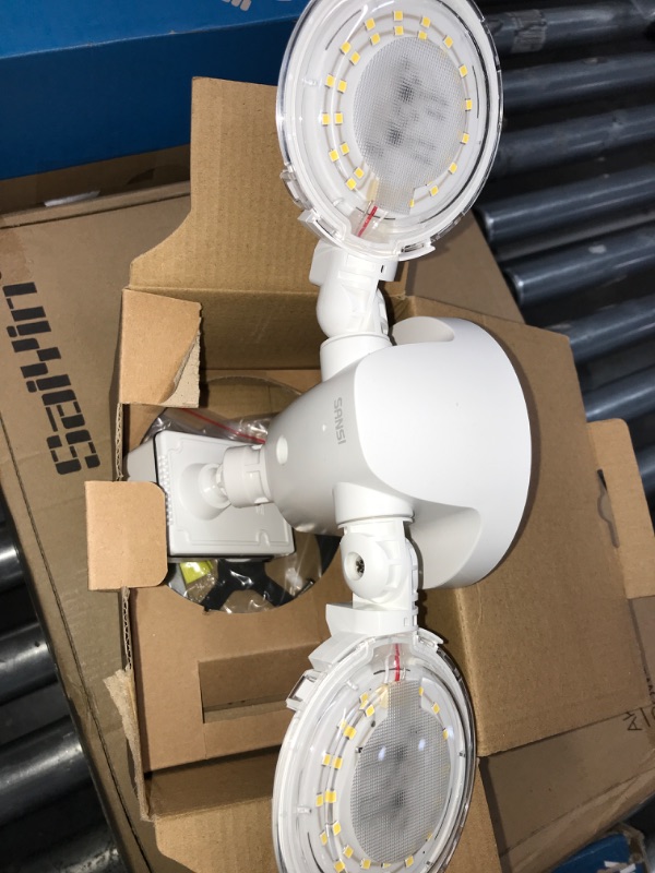 Photo 1 of SANSI 4000LM Motion Sensor Outdoor Light 30W LED Flood Lights Outdoor with Ceramic Tech., 5000K Dusk to Dawn Security Light,320 Degree Wide Angle Illumination for Garage Yard Patio Bright Pro Series