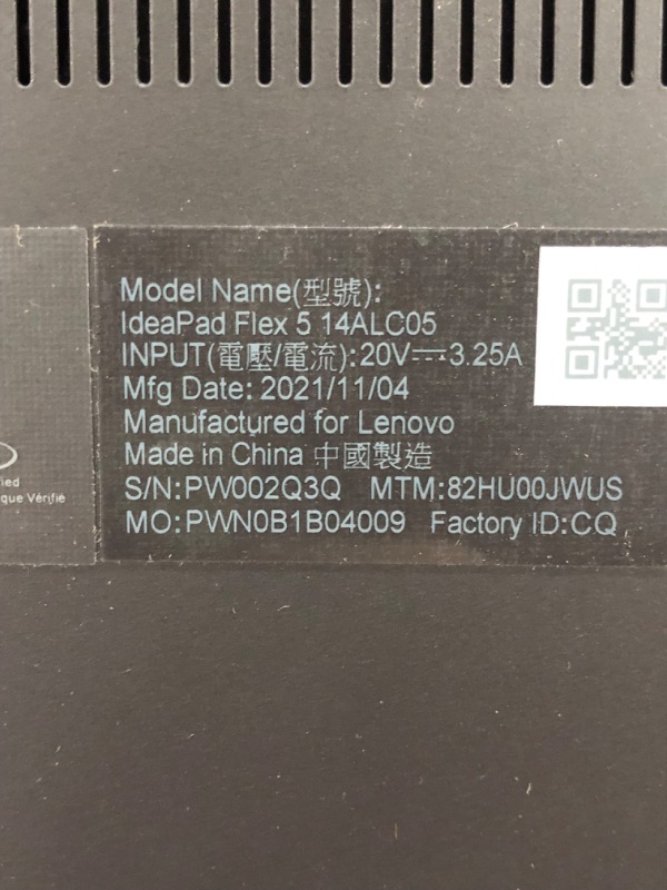 Photo 4 of Lenovo IdeaPad Flex 5 14ALC05 82HU002YUS 14" Touchscreen Convertible 2 in 1 Notebook - Full HD - 1920 x 1080 - AMD Ryzen 7 5700U Octa-core (8 Core) 1.40 GHz - 16 GB RAM - 512 GB SSD - Graphite Gray
