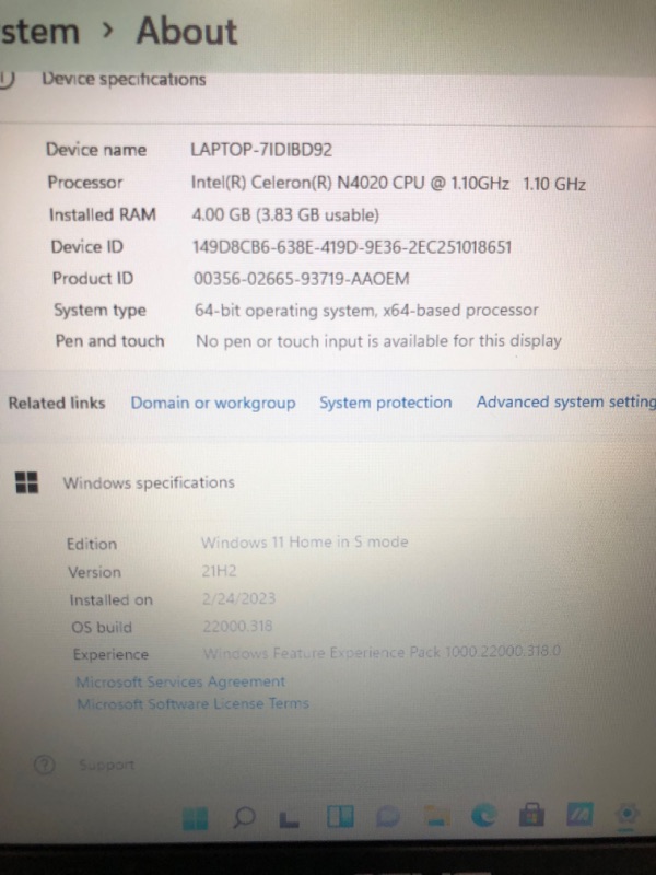 Photo 2 of ASUS E410 MA-DB04 Ultra Thin Laptop, 14” FHD Display, Intel Celeron N4020 Processor, 4GB RAM, 128GB Storage, NumberPad, Windows 10 Home in S Mode, Star Black
