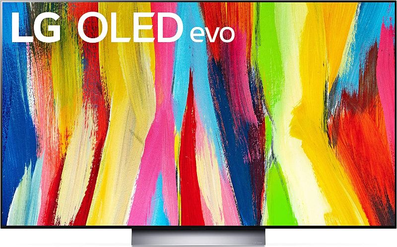 Photo 1 of **TV HAS LINE THROUGH SCREEN**LG C2 Series 55-Inch Class OLED evo Gallery Edition Smart TV OLED55C2PUA, 2022 - AI-Powered 4K, Alexa Built-in
