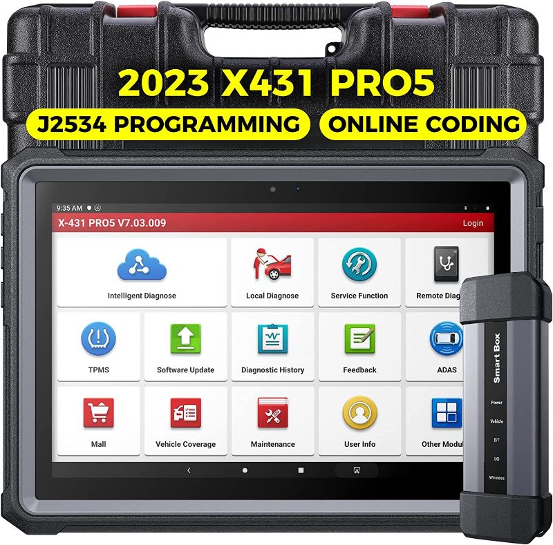 Photo 1 of LAUNCH X431 PRO 5 Scan Tool: 2023 J2534 Reprogramming Tool, ECU Online Coding with 50+ Services Upgraded of X431 V+, Bi-Directional Diagnostic Scanner, with SmartBox 3.0 CANFD & DOIP, 2 Years Update
