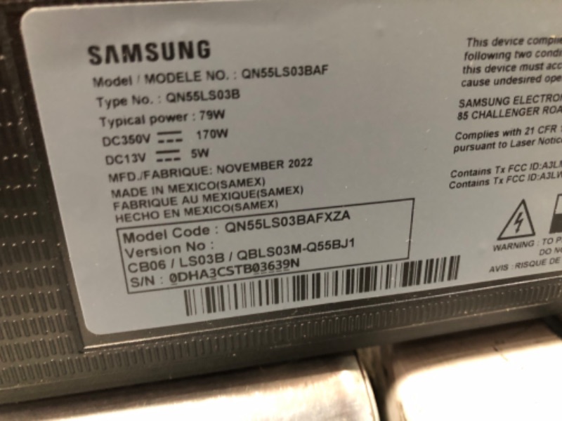 Photo 1 of SAMSUNG 55-Inch Class QLED 4K The Frame LS03B Series, Quantum HDR, Art Mode, Anti-Reflection Matte Display, Slim Fit Wall Mount Included, Smart TV w/ Alexa Built-In (QN55LS03BAFXZA, Latest Model)
