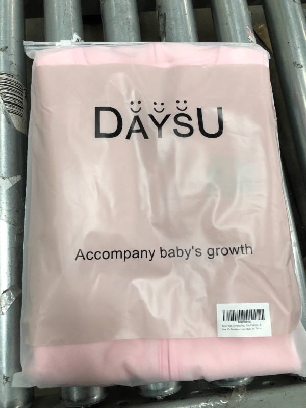 Photo 2 of DaysU Micro Fleece Baby Sleep Sack, Baby Sleeping Bag Sleeveless with Two-Way Zipper, Sleep Sack for Baby Girl 18-24 Months, 1 Pack, Pink Elephant Elephant X-Large