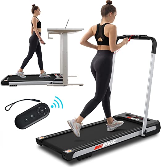 Photo 1 of  FYC Under Desk Treadmill - 2 in 1 Folding Treadmill for Home 265LBS Weight Capacity, Free Installation Foldable Treadmill Compact Electric Running Machine, Remote Control Walking Jogging for Home