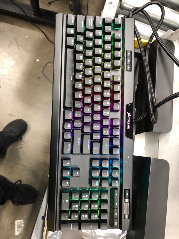 Photo 1 of CORSAIR K70 RGB MK.2 Mechanical Gaming Keyboard - USB Passthrough & Media Controls - Tactile & Clicky - Cherry MX Blue - RGB LED Backlit, CH-9109011-NA K70 MK.2 Cherry Blue- Clicky Blackopup9ughj 