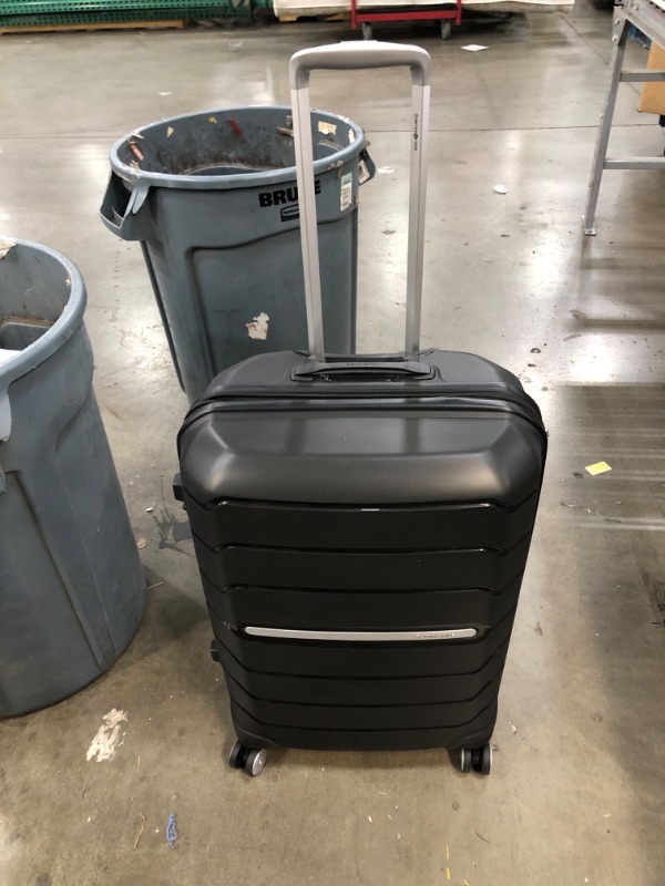 Photo 2 of *LOCKED!* Samsonite Freeform Hardside Expandable with Double Spinner Wheels, Checked-Medium 24-Inch, Black Checked-Medium 24-Inch Black