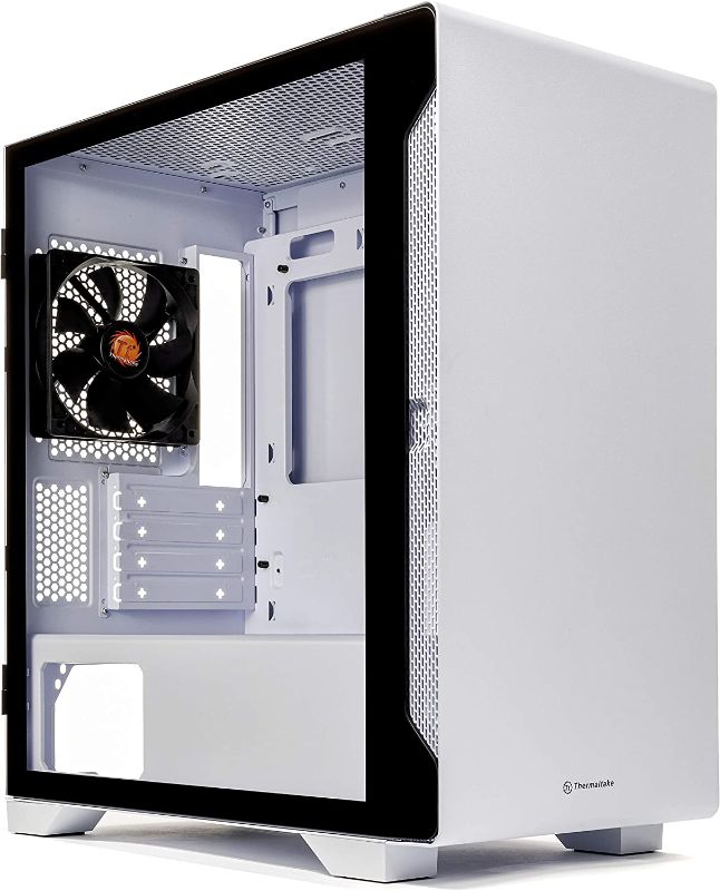 Photo 1 of ***comes with grahics card and processor see pics for details***Thermaltake S100 Tempered Glass Snow Edition Micro-ATX mini-Tower Computer Case with 120mm Rear Fan Pre-Installed CA-1Q9-00S6WN-00, White
