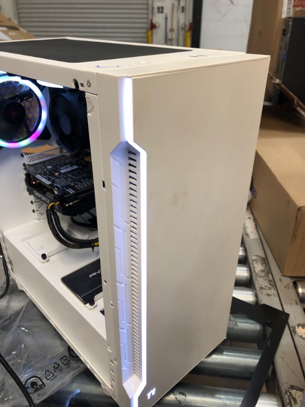 Photo 1 of ***comes with grahics card and processor see pics for details***Thermaltake S100 Tempered Glass Snow Edition Micro-ATX mini-Tower Computer Case with 120mm Rear Fan Pre-Installed CA-1Q9-00S6WN-00, White
