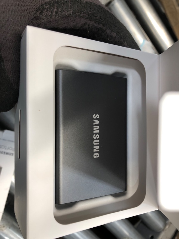 Photo 3 of SAMSUNG T7 2TB, Portable SSD, up to 1050MB/s, USB 3.2 Gen2, Gaming, Students, & Professionals, External Solid State Drive (MU-PC2T0T/AM), Gray Titan Gray 2 TB