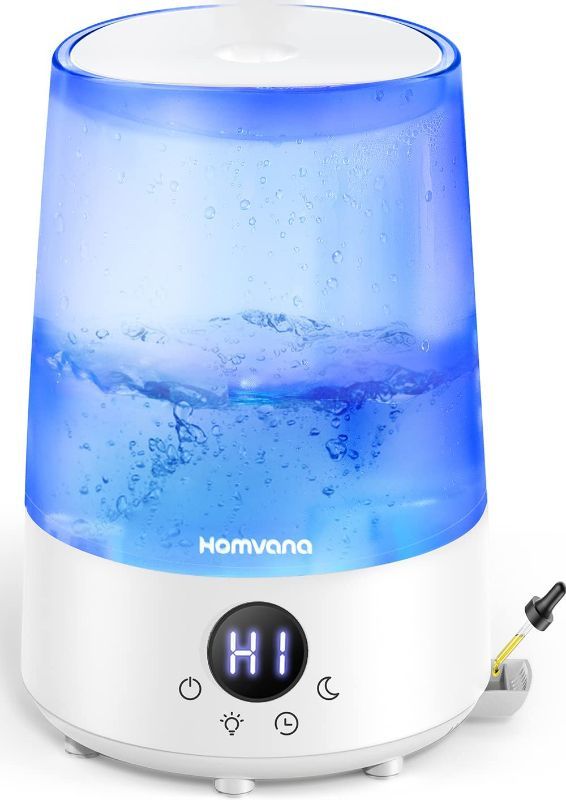 Photo 1 of (PARTS ONLY)Homvana Cool Mist Humidifier for Bedroom Home, 3L Top Fill Water Humidifiers for Plants Baby Large Room, 32H Runtime, Quiet Operation, Auto-Shut Off, Essential Oil Diffuser, Night Lights, BPA Free
