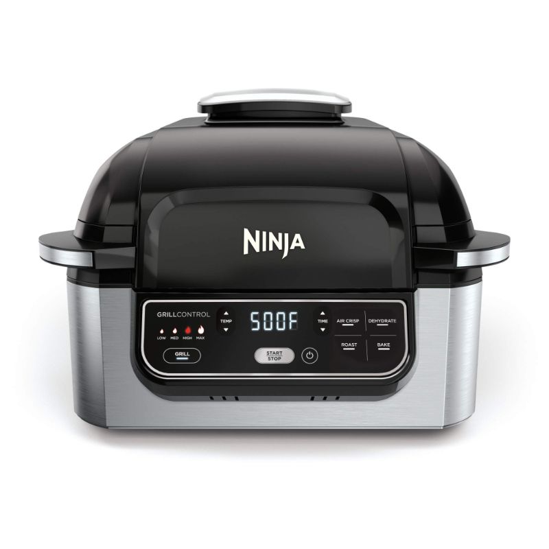 Photo 1 of (PARTS ONLY)Ninja AG301 Foodi 5-in-1 Indoor Grill with Air Fry, Roast, Bake & Dehydrate, Black/Silver Black/Silver 4-Quart Indoor Grill
