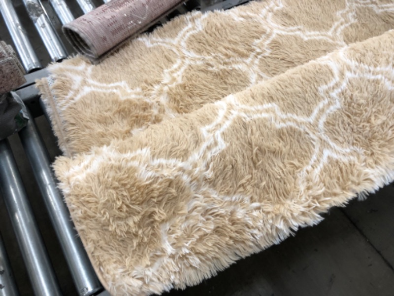 Photo 1 of **used item**
 Geometric Moroccan Rugs for Bedroom Living Room Girls Kids Nursery, 5x8 Feet Beige/White