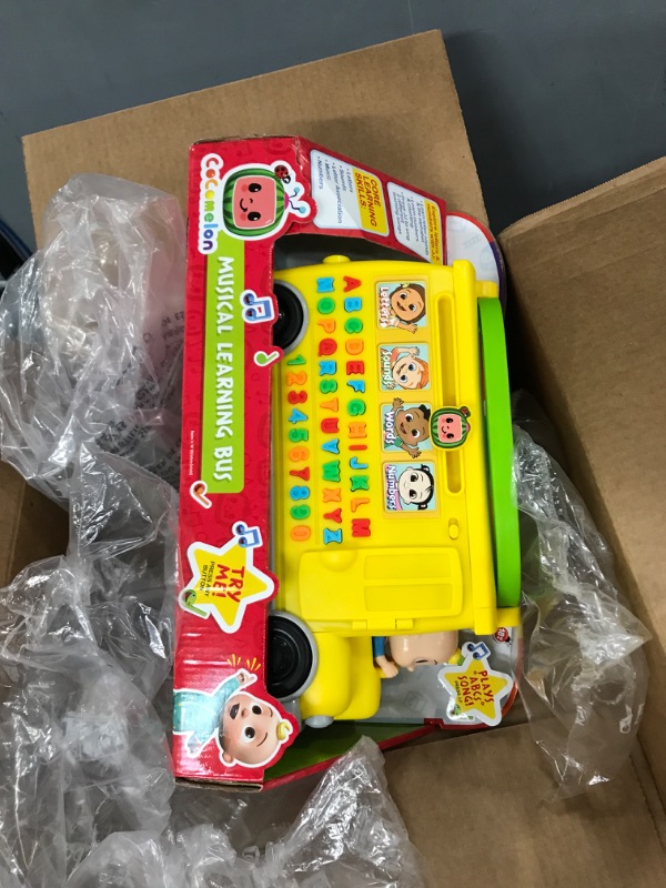 Photo 2 of CoComelon Musical Learning Bus, Number and Letter Recognition, Phonetics, Yellow School Bus Toy Plays ABCs and Wheels on the Bus, by Just Play