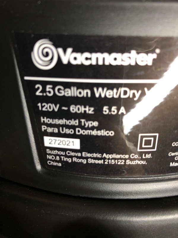 Photo 3 of *** POWERS ON *** Vacmaster Red Edition VOM205P 1101 Portable Wet Dry Shop Vacuum 2.5 Gallon 