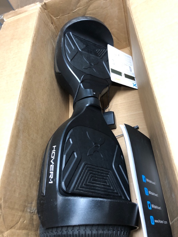 Photo 2 of *** POWERS ON *** Hover-1 Drive Electric Hoverboard | 7MPH Top Speed, 3 Mile Range, Long Lasting Lithium-Ion Battery, 6HR Full-Charge, Path Illuminating LED Lights Black