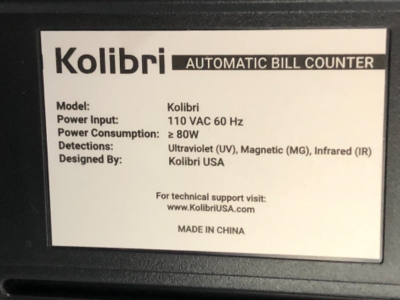 Photo 1 of Kolibri Money Counter with UV Detection