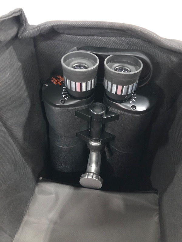 Photo 2 of Celestron SkyMaster 25X100 Astro Binoculars with Deluxe Carrying case and Celestron 81035 Basic Smartphone Adapter 1.25" Capture Your Discoveries, Black SkyMaster 25x100 Binocular w/Basic Smartphone Adapter