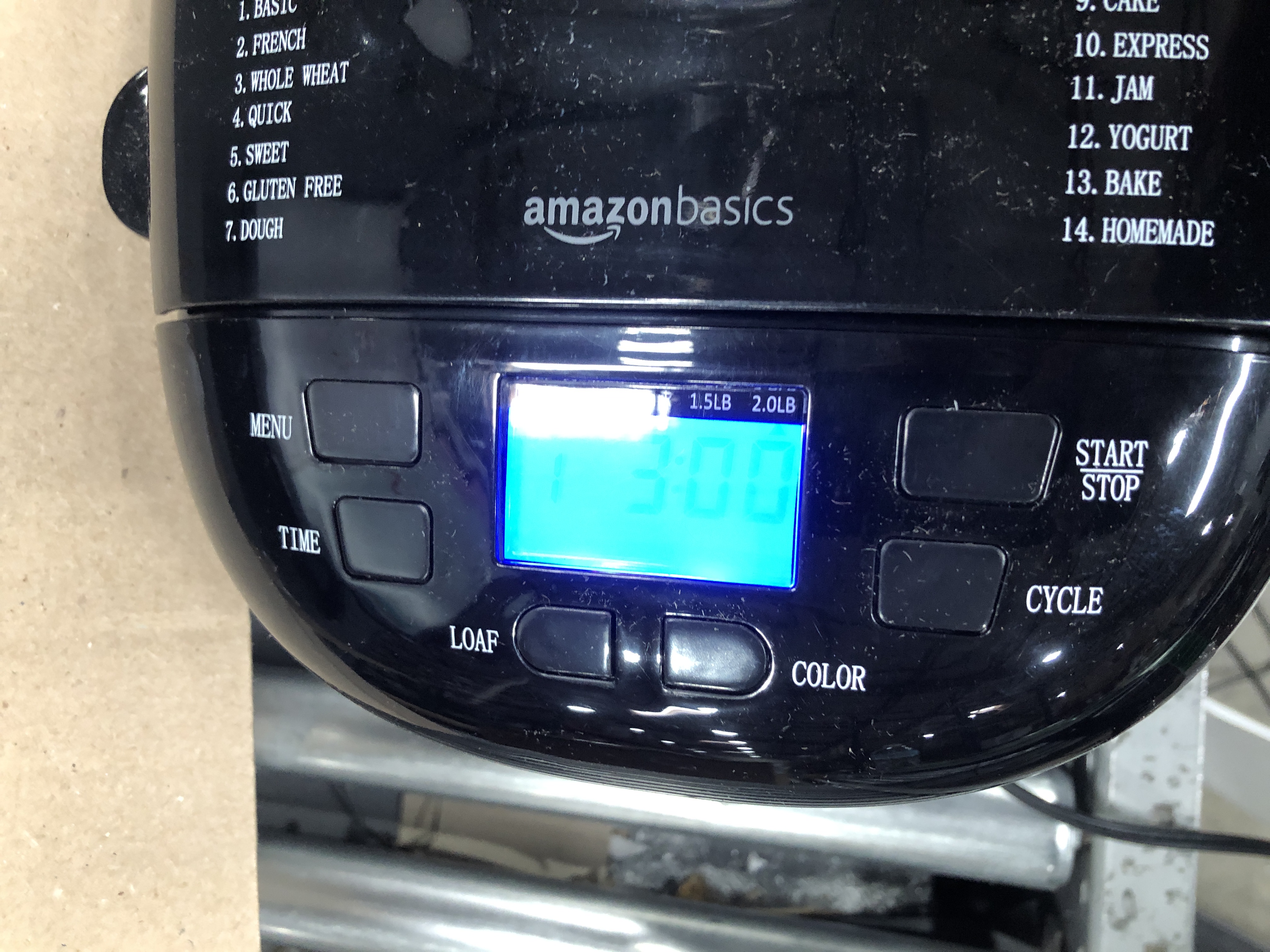 Photo 7 of Amazon Basics 2 Pound Non-Stick Bread Making Machine, Black