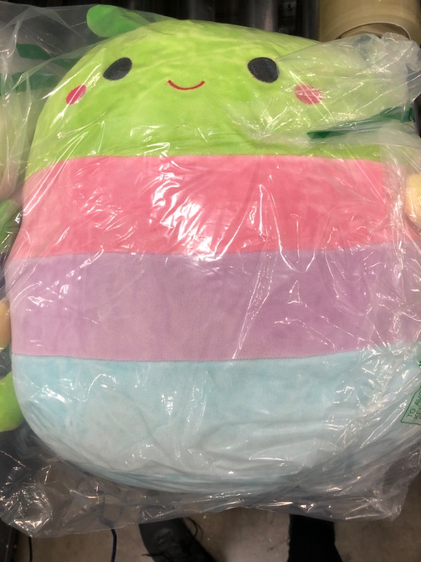 Photo 3 of Squishmallows 14-Inch Green Caterpillar with Multi-Colored Stripes and Legs Plush - Add Rutabaga to Your Squad, Ultrasoft Stuffed Animal Large Plush Toy, Official Kellytoy Plush