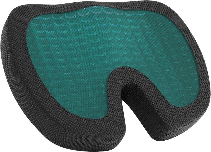 Photo 1 of Amazon Basics Seat Cushion & Lumbar Support, Cool Gel Memory Foam Seat Cushion 