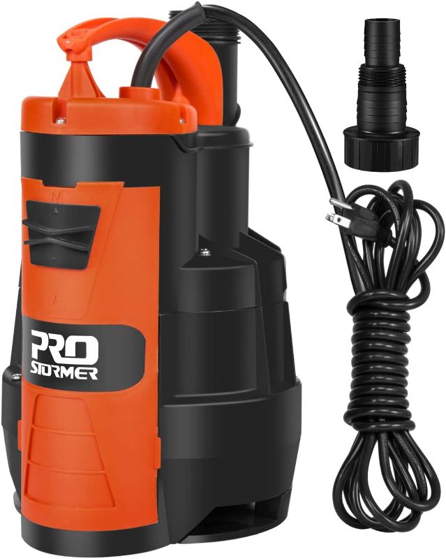 Photo 1 of ****FOR PARTS ONLY, DOES NOT TURN ON*** Sump Pump, Prostormer 3500 GPH 1HP Submersible Clean/Dirty Water Pump with Build-in Float Switch for Pool, Pond, Garden, Flooded Cellar and Irrigation
