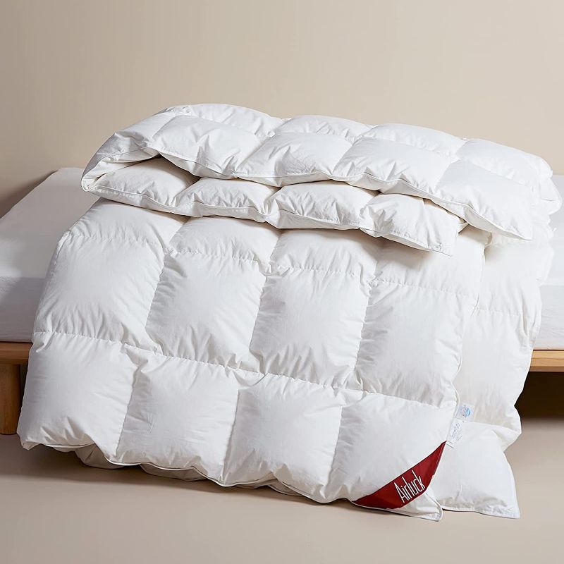 Photo 1 of Airluck Feather Down Comforter SIZE UNKNOWN Hotel Fluffy Duvet Insert All Seasons Down Blanket Solid White